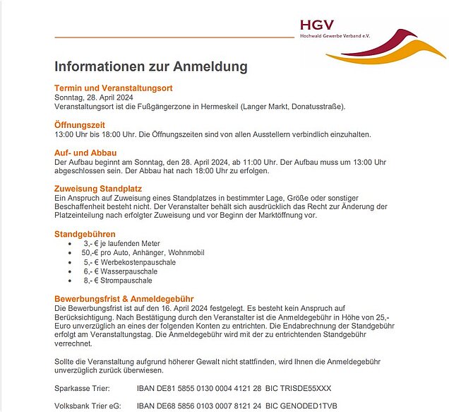 Infos für Aussteller - Download als PDF Infos für Aussteller - Download als PDF